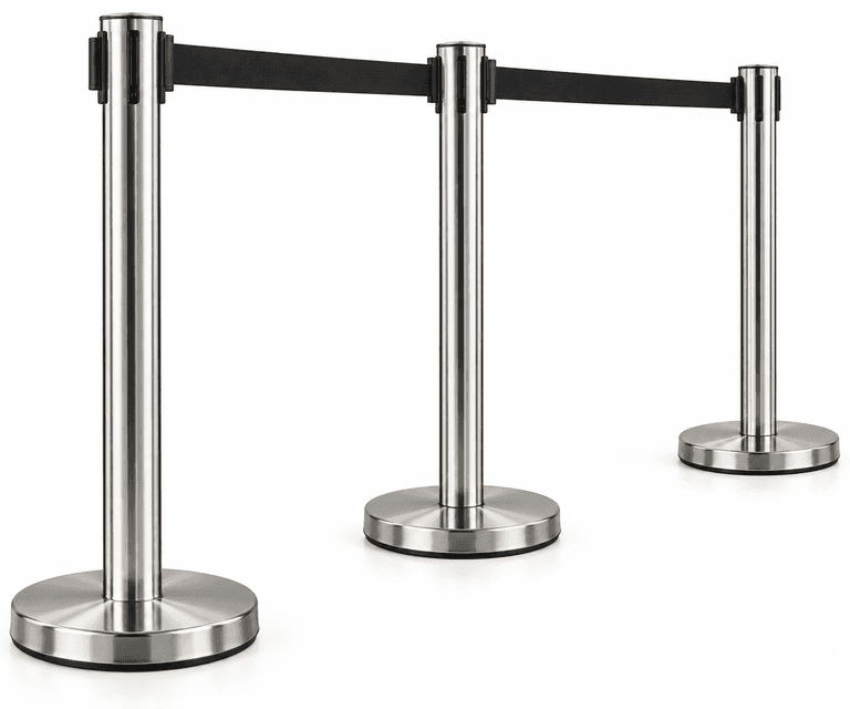 Queue Managers Stainless steel retractable belt